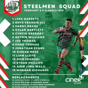 Team News For Llanelli